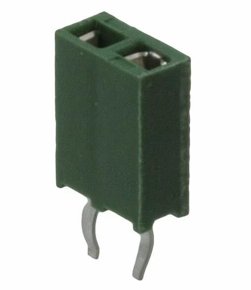 215297-2 2 위치 용기 커넥터 0.100&quot; (2.54mm) 홀 골드를 통해