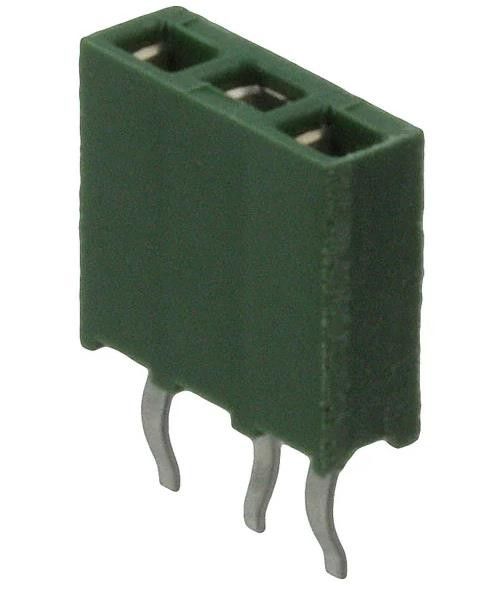 215297-3 3 위치 용기 커넥터 0.100&quot; (2.54mm) 홀 골드를 통해