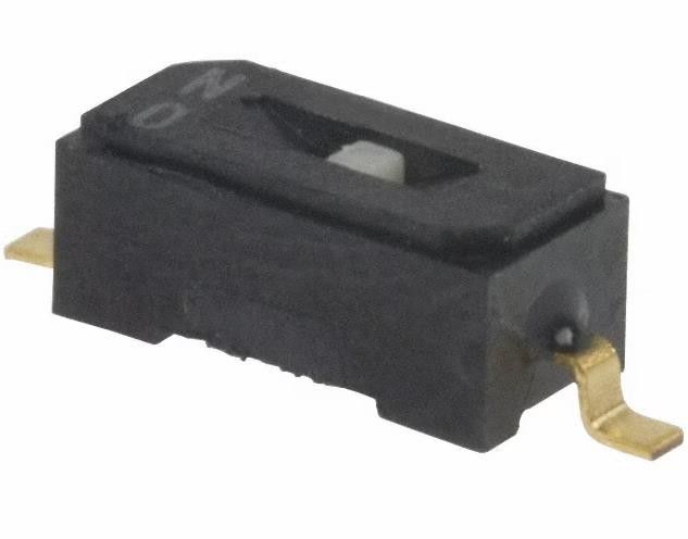 CHS-01TB DIP 스위치 SPST 1 위치 표면 마운트 슬라이드 액추에터 100mA 6VDC